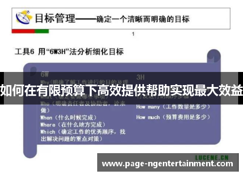 如何在有限预算下高效提供帮助实现最大效益