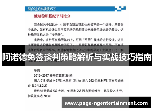 阿诺德免签谈判策略解析与实战技巧指南